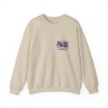 Supergay | heart - side print - Unisex Sweatshirt - Sweatshirt - The Lucky Wombat