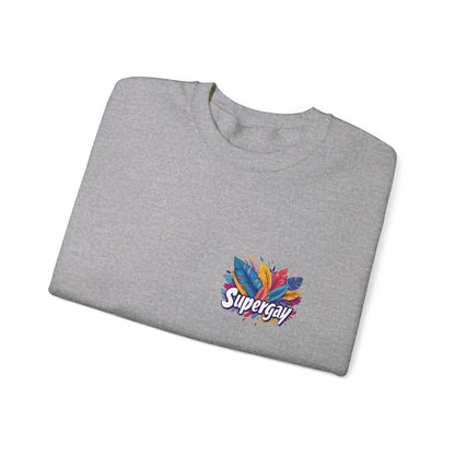 Supergay | heart - side print - Unisex Sweatshirt - Sweatshirt - The Lucky Wombat