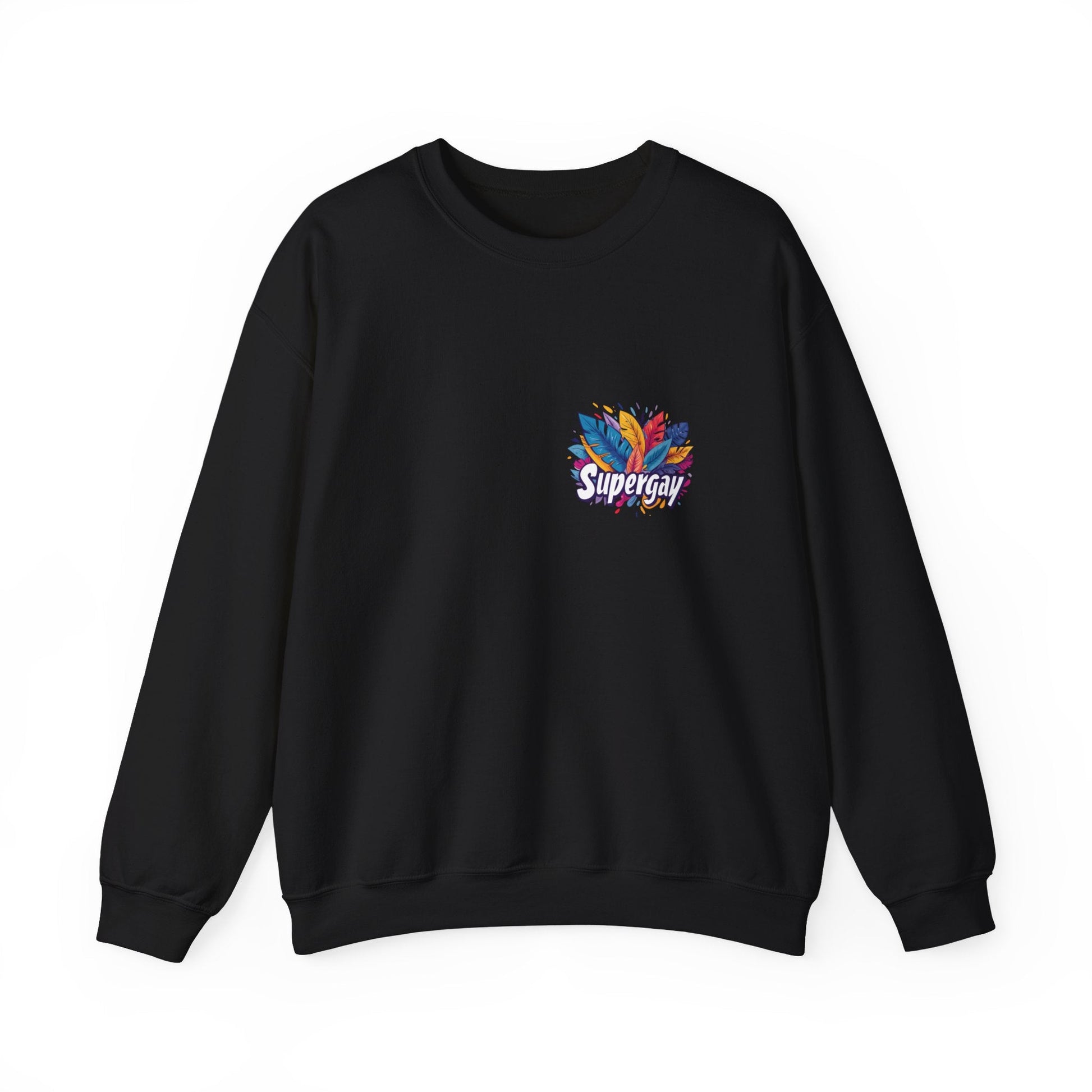 Supergay | heart - side print - Unisex Sweatshirt - Sweatshirt - The Lucky Wombat