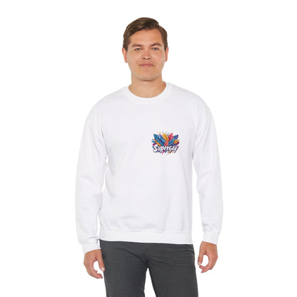 Supergay | heart - side print - Unisex Sweatshirt - Sweatshirt - The Lucky Wombat