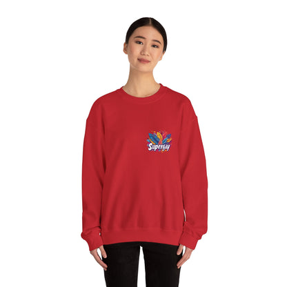 Supergay | heart - side print - Unisex Sweatshirt - Sweatshirt - The Lucky Wombat