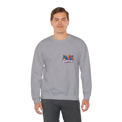 Supergay | heart - side print - Unisex Sweatshirt - Sweatshirt - The Lucky Wombat