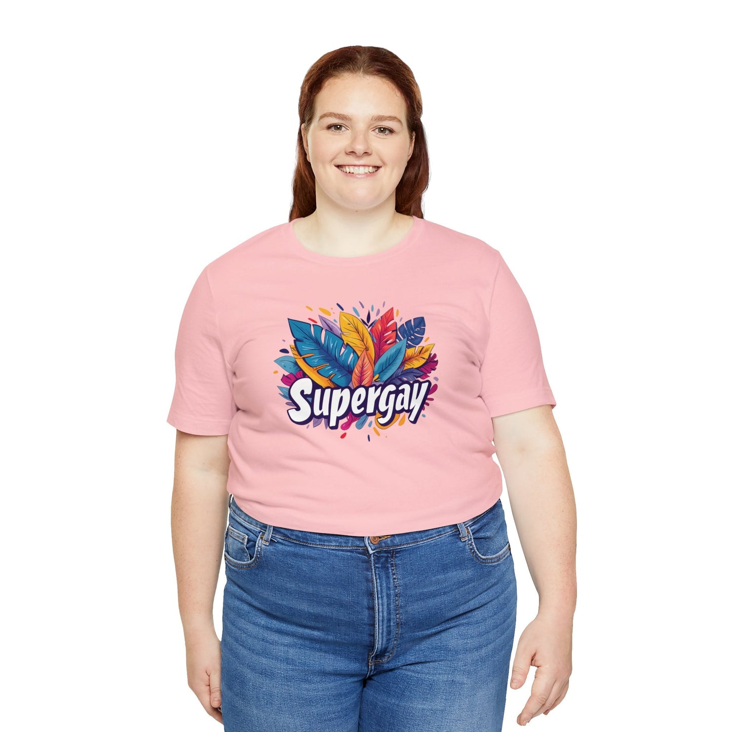 Supergay Unisex T-shirt - T-Shirt - Pink - S - The Lucky Wombat