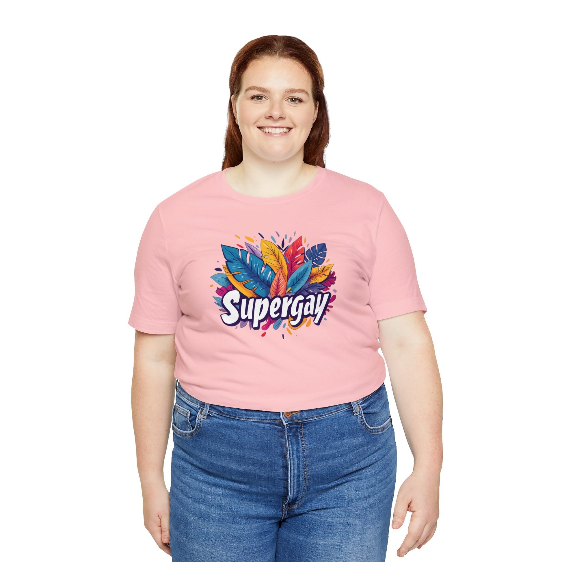 Supergay Unisex T-shirt - T-Shirt - Pink - S - The Lucky Wombat