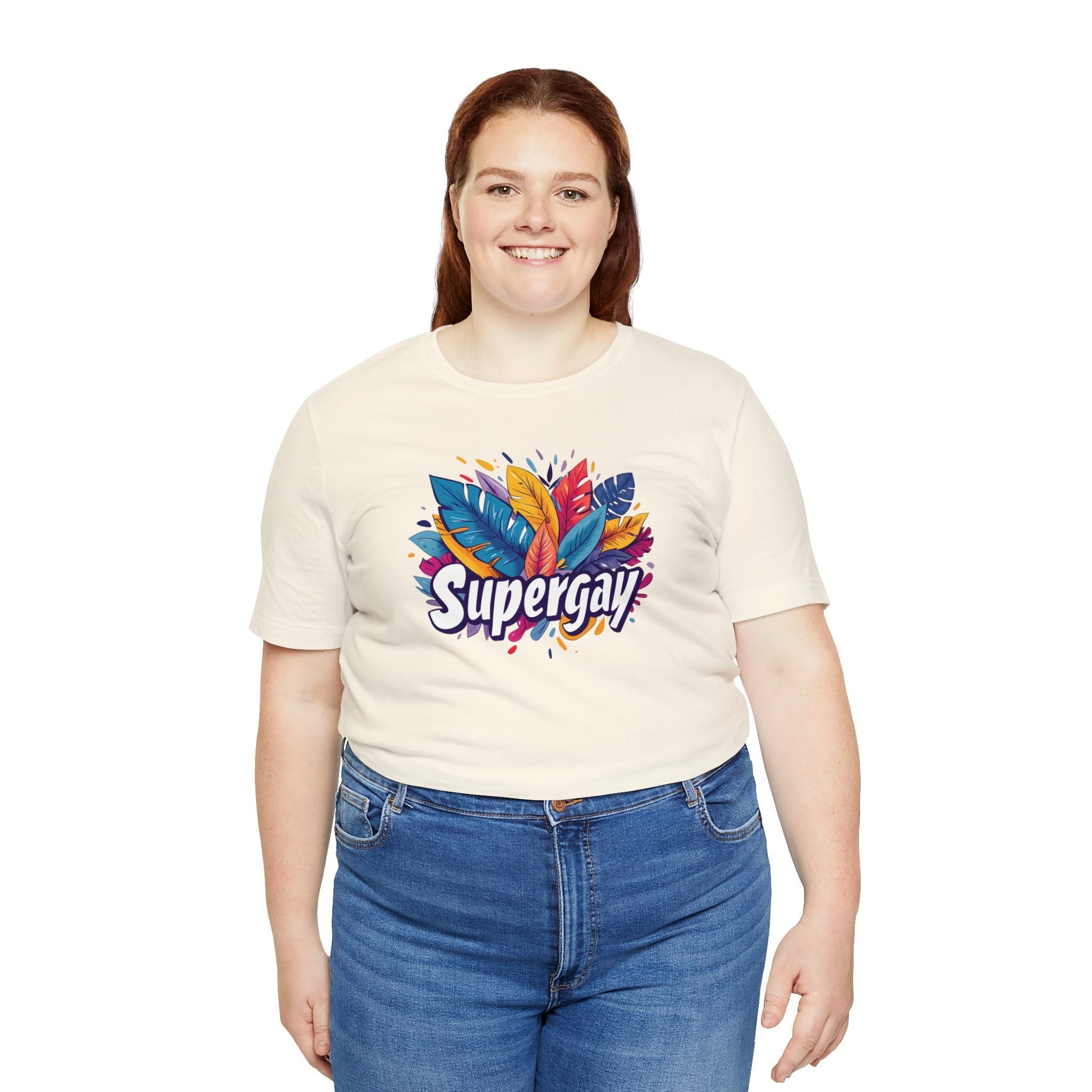 Supergay Unisex T-shirt - T-Shirt - Natural | The Lucky Wombat