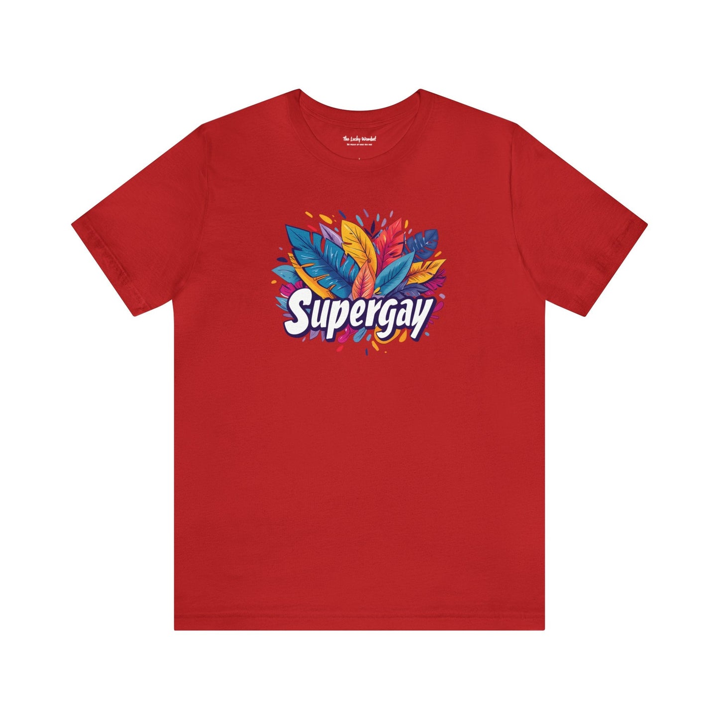 Supergay Unisex T-shirt - T-Shirt - Red - S - The Lucky Wombat