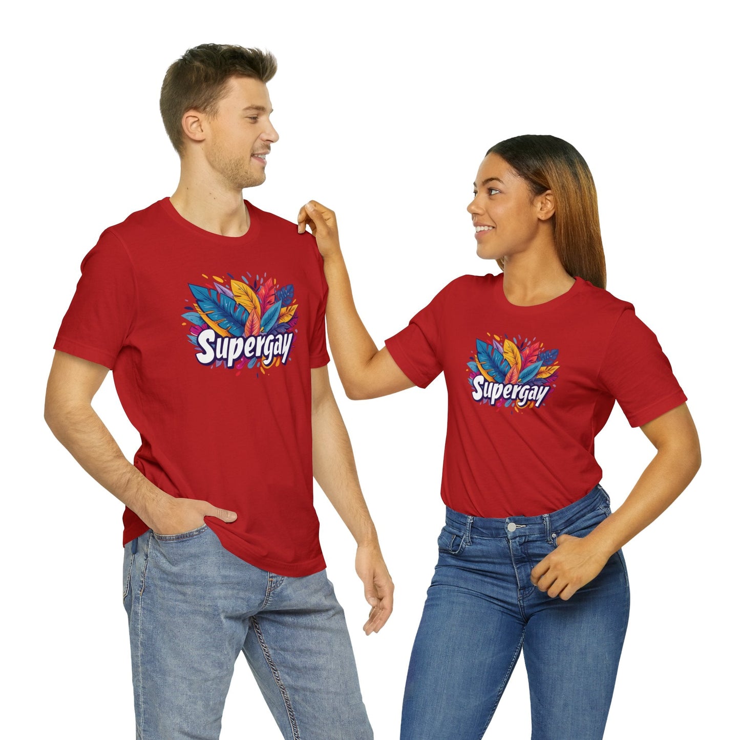 Supergay Unisex T-shirt - T-Shirt - White - S - The Lucky Wombat