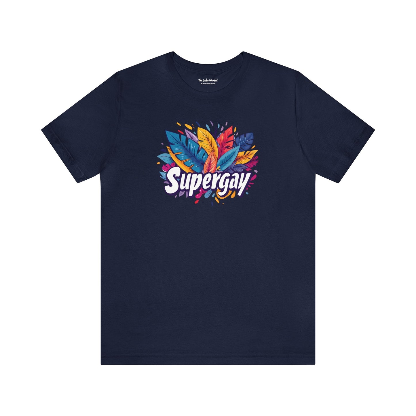 Supergay Unisex T-shirt - T-Shirt - Navy - S - The Lucky Wombat