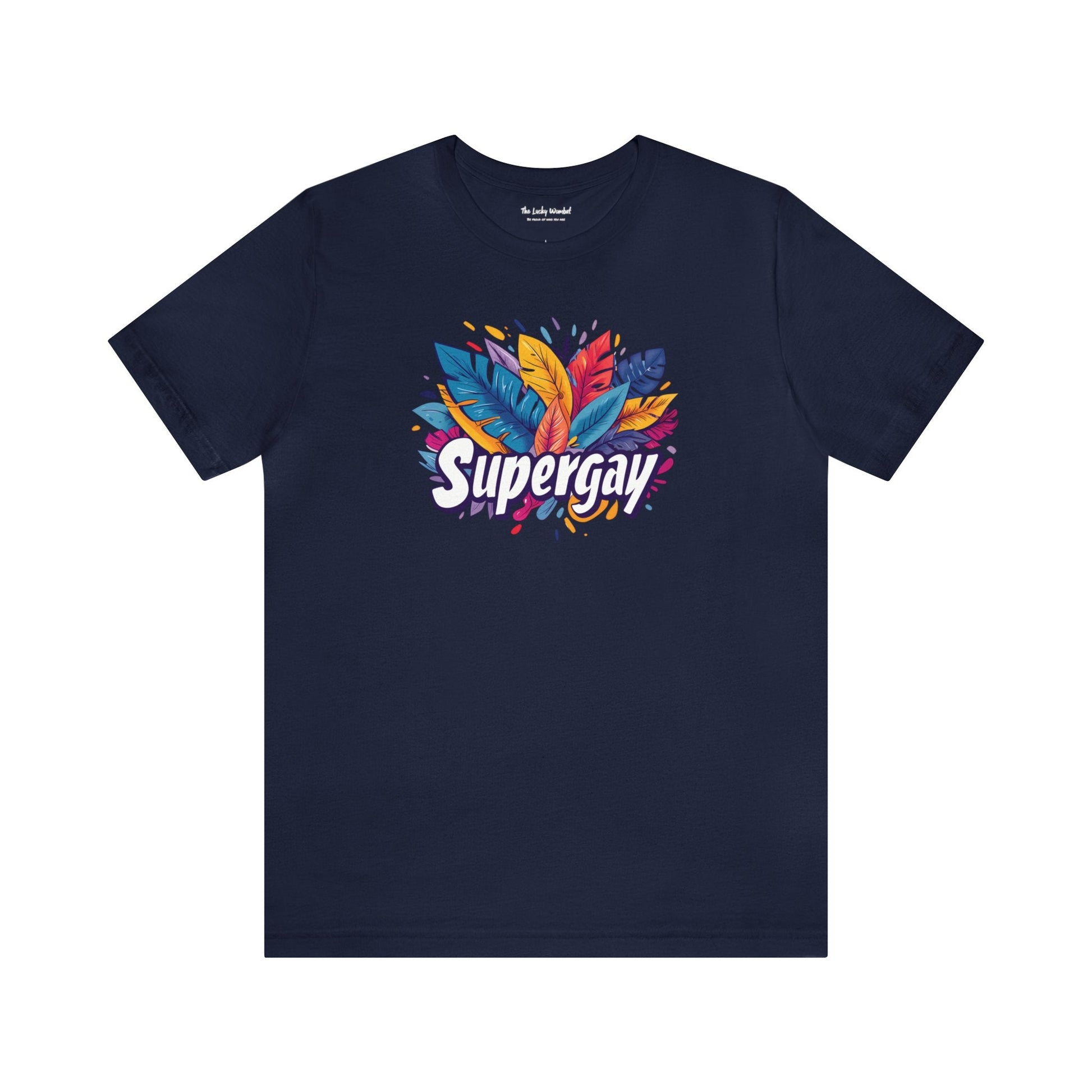 Supergay Unisex T-shirt - T-Shirt - Navy - S - The Lucky Wombat