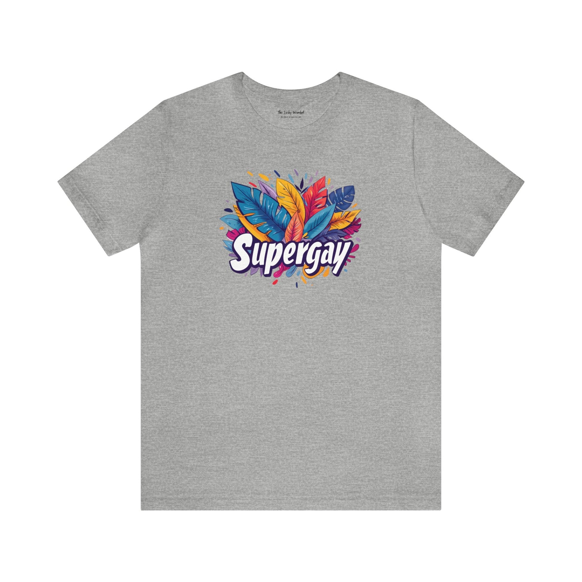 Supergay Unisex T-shirt - T-Shirt - Athletic Heather | The Lucky Wombat