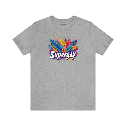 Supergay Unisex T-shirt - T-Shirt - Athletic Heather | The Lucky Wombat