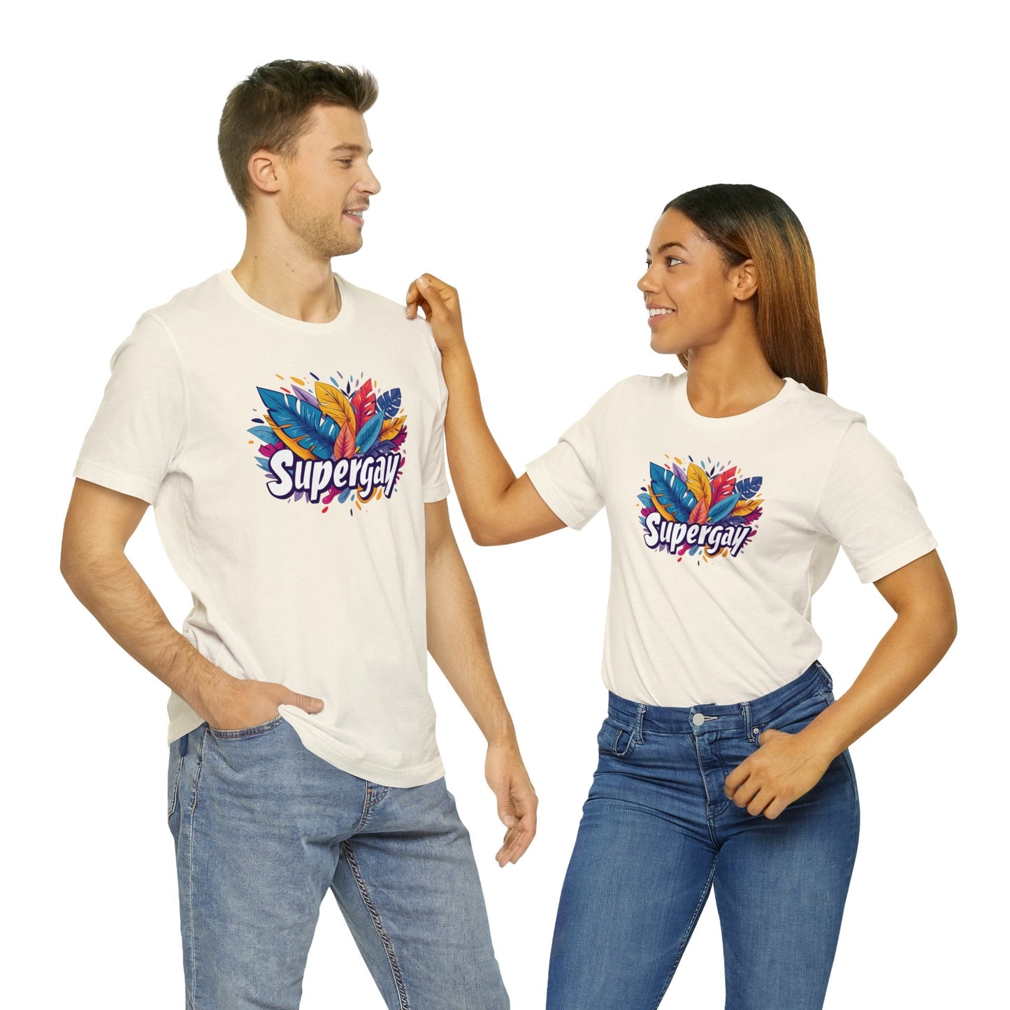 Supergay Unisex T-shirt - T-Shirt - Natural | The Lucky Wombat