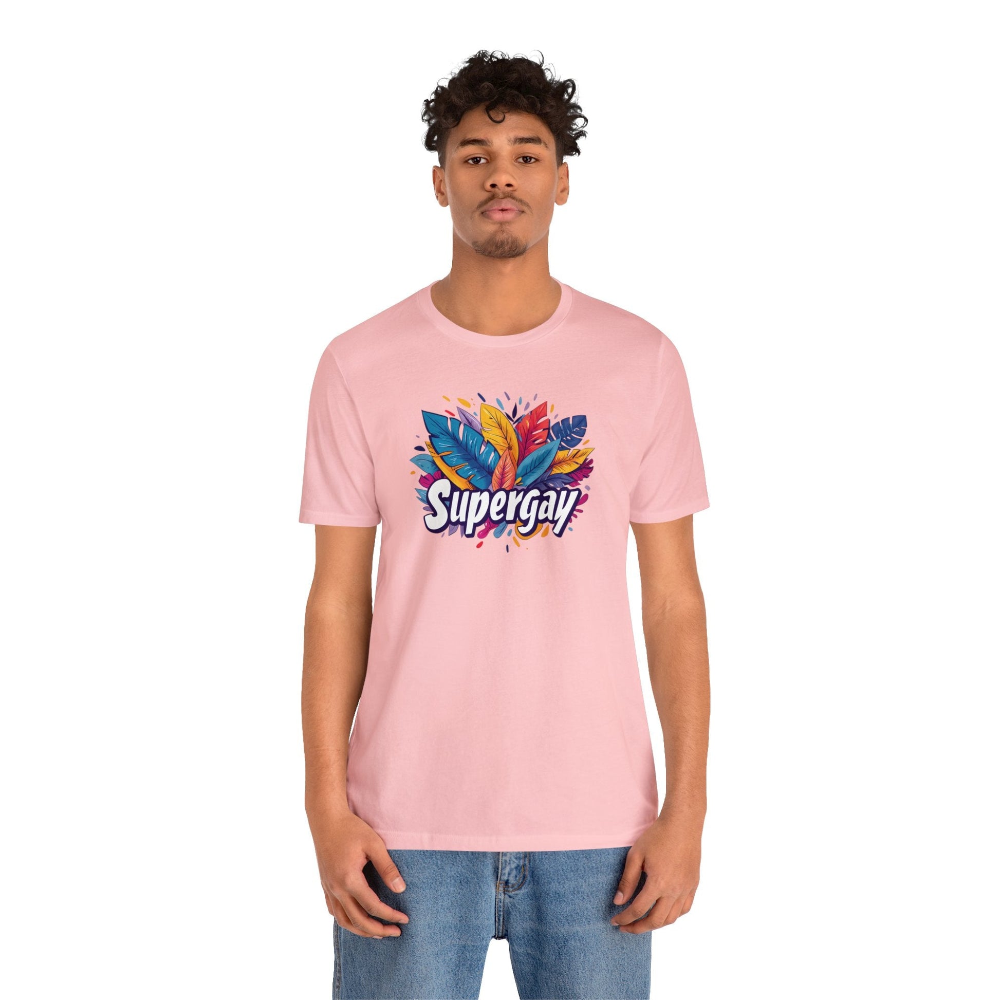 Supergay Unisex T-shirt - T-Shirt - Pink - S - The Lucky Wombat
