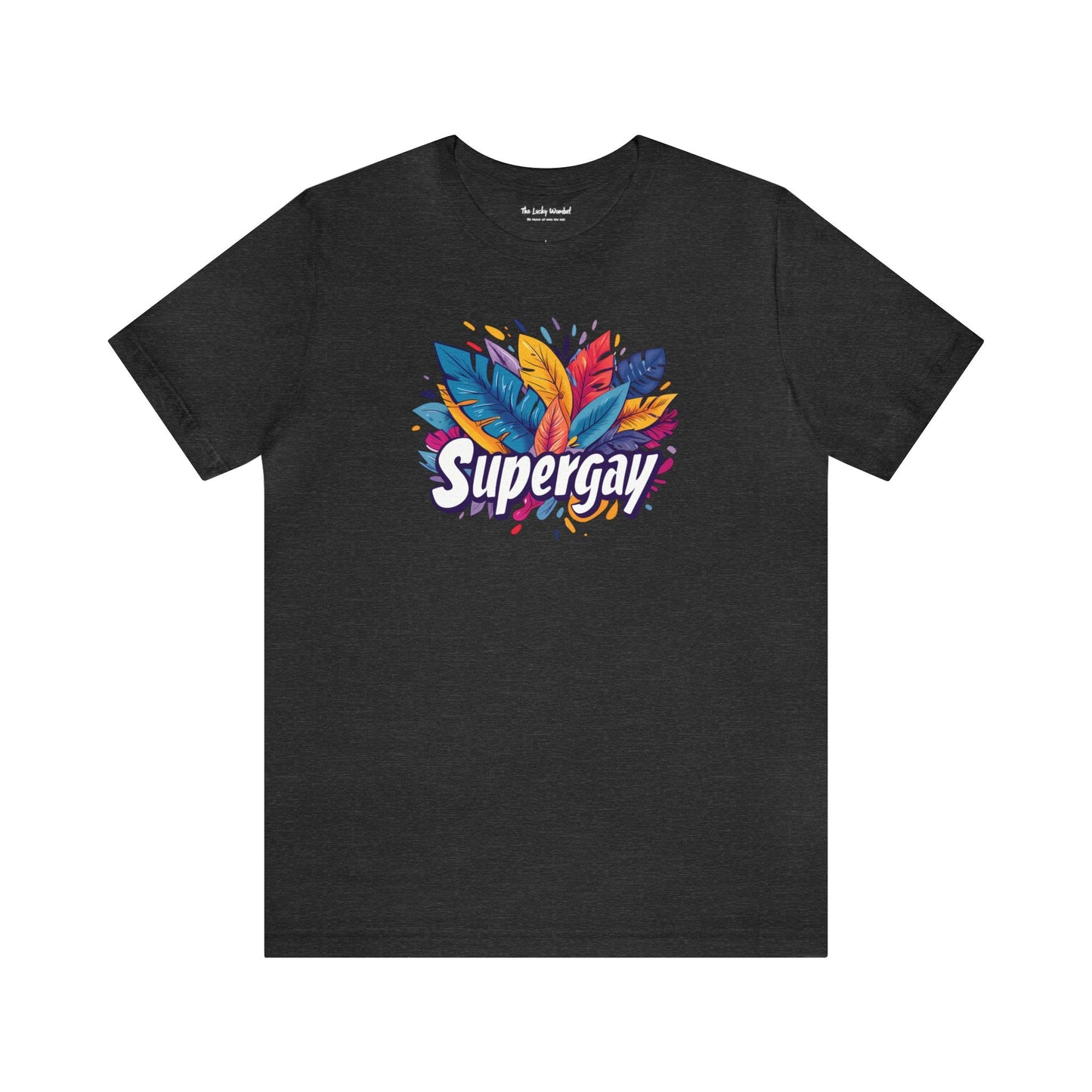 Supergay Unisex T-shirt - T-Shirt - Dark Grey Heather - S - The Lucky Wombat