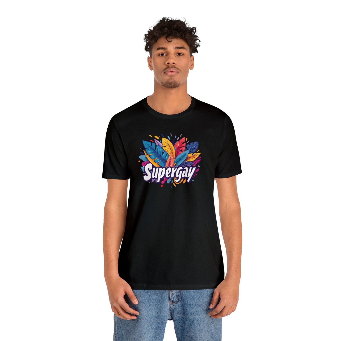 Supergay Unisex T-shirt - T-Shirt - Black - S - The Lucky Wombat