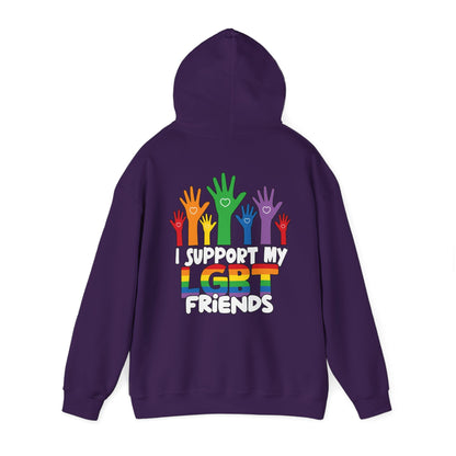 Support My LGBT Friends Hoodie - Hoodie - The Lucky Wombat