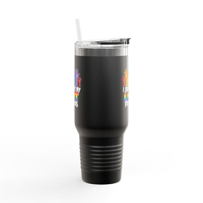 Support my LGBT Friends Insulated Travel Mug - Mug - The Lucky Wombat
