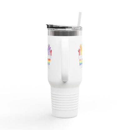 Support my LGBT Friends Insulated Travel Mug - Mug - The Lucky Wombat