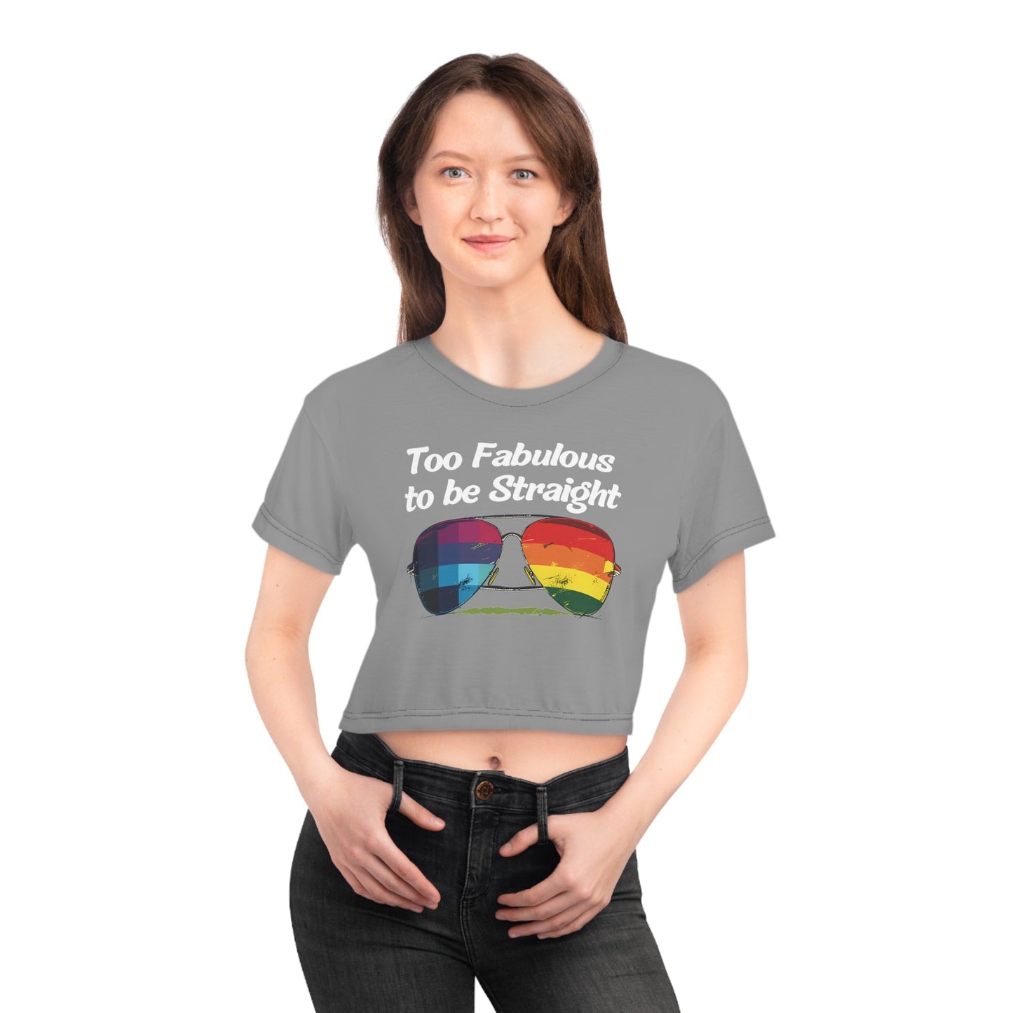 Too Fabulous to be Straight - Crop Top - All Over Prints - The Lucky Wombat