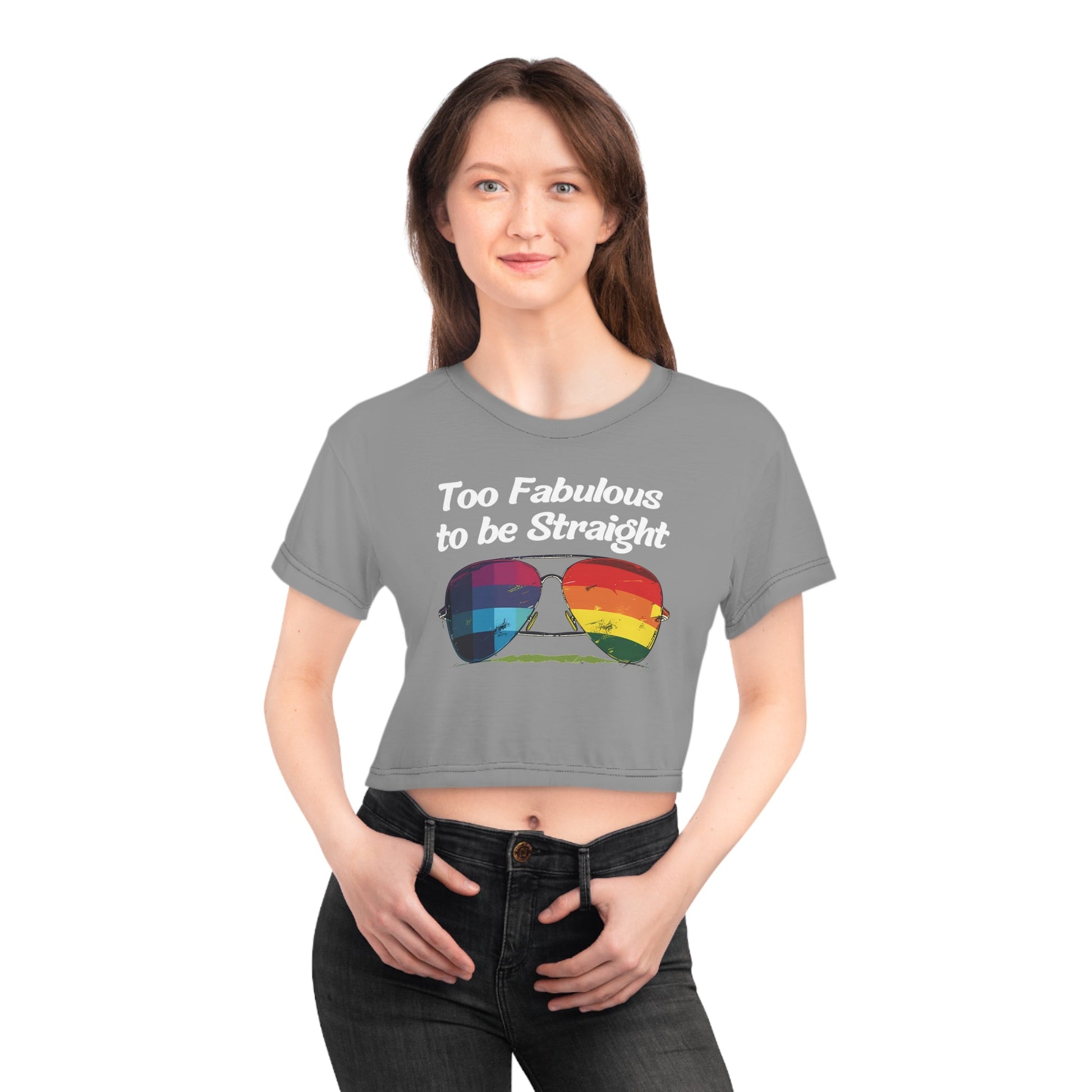Too Fabulous to be Straight - Crop Top - All Over Prints - The Lucky Wombat