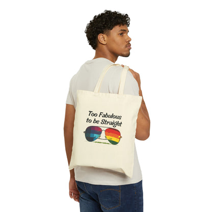 Too Fabulous to be Straight - Tote Bag - Bags - Natural - 15" x 16" The Lucky Wombat