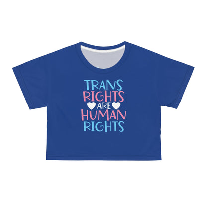 Trans Rights are Human Rights Crop Tee - All Over Prints - The Lucky Wombat