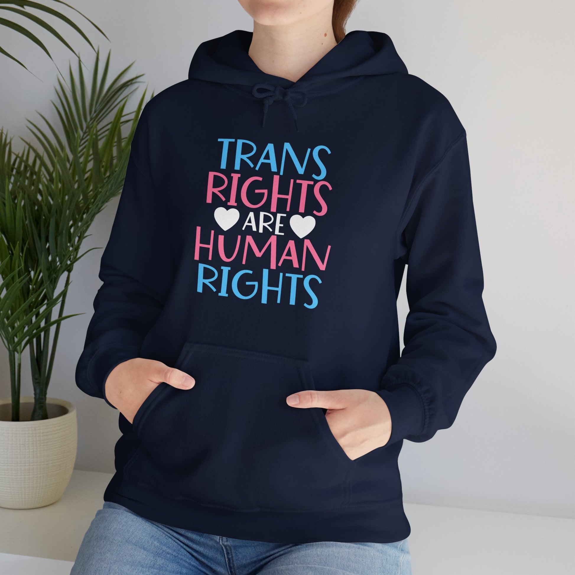 Trans Rights are Human Rights Hoodie - Hoodie - The Lucky Wombat