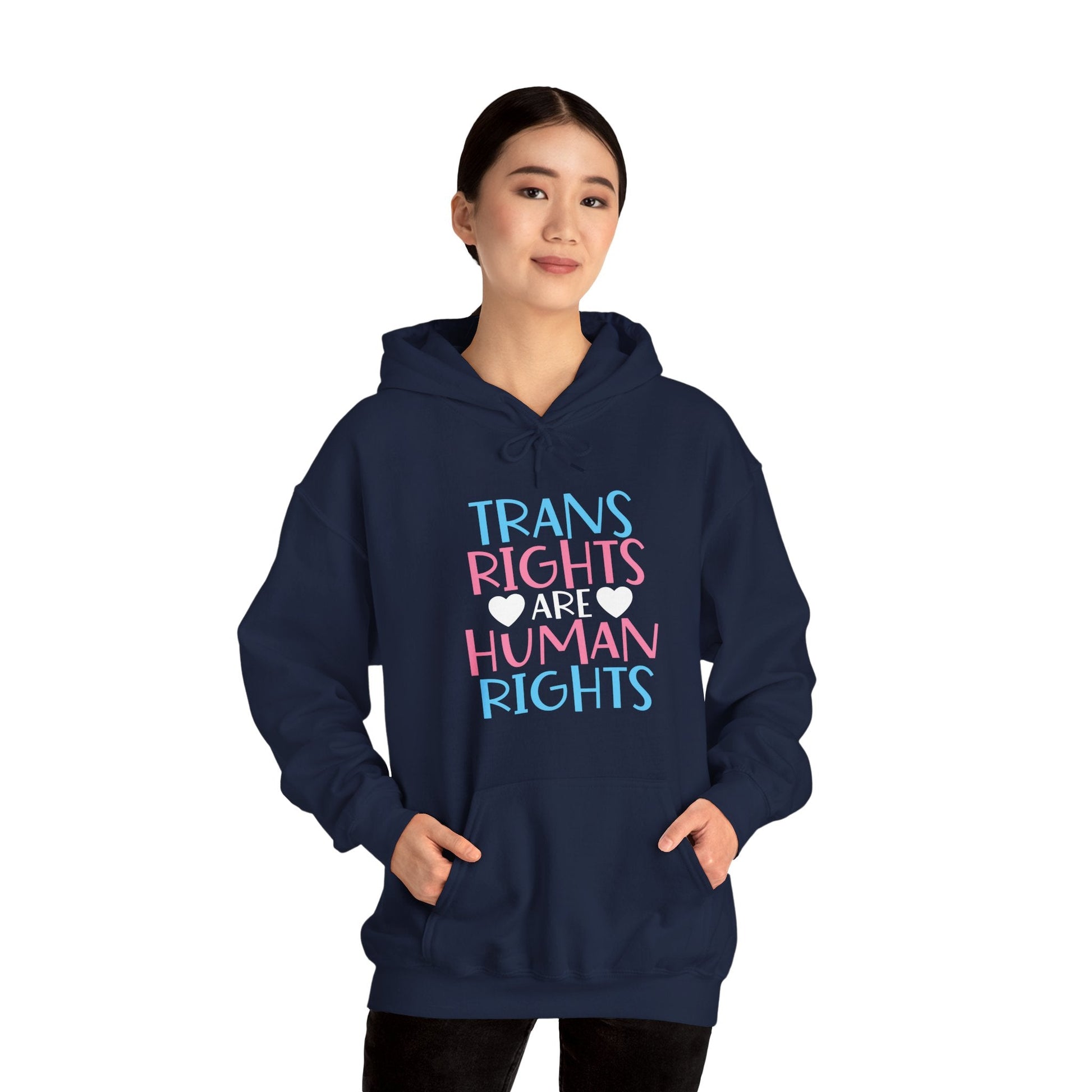 Trans Rights are Human Rights Hoodie - Hoodie - The Lucky Wombat