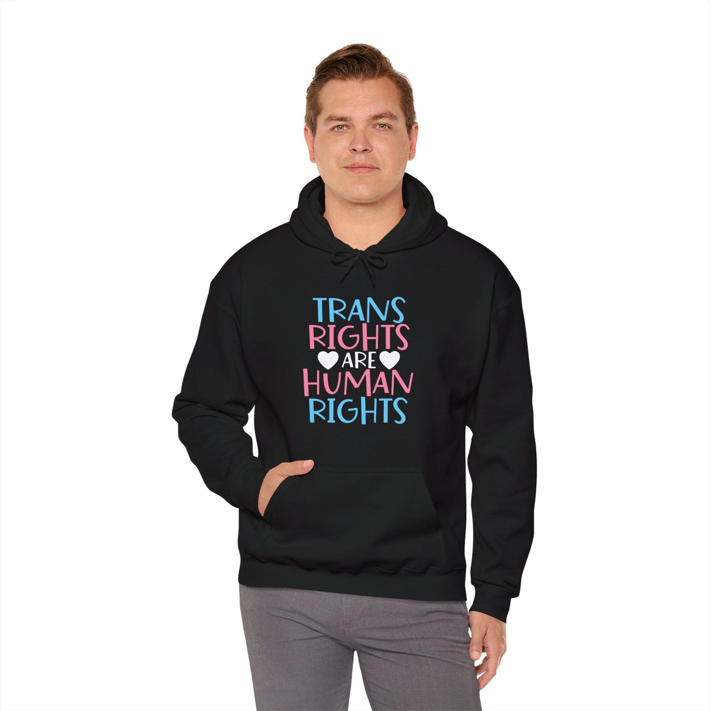 Trans Rights are Human Rights Hoodie - Hoodie - The Lucky Wombat