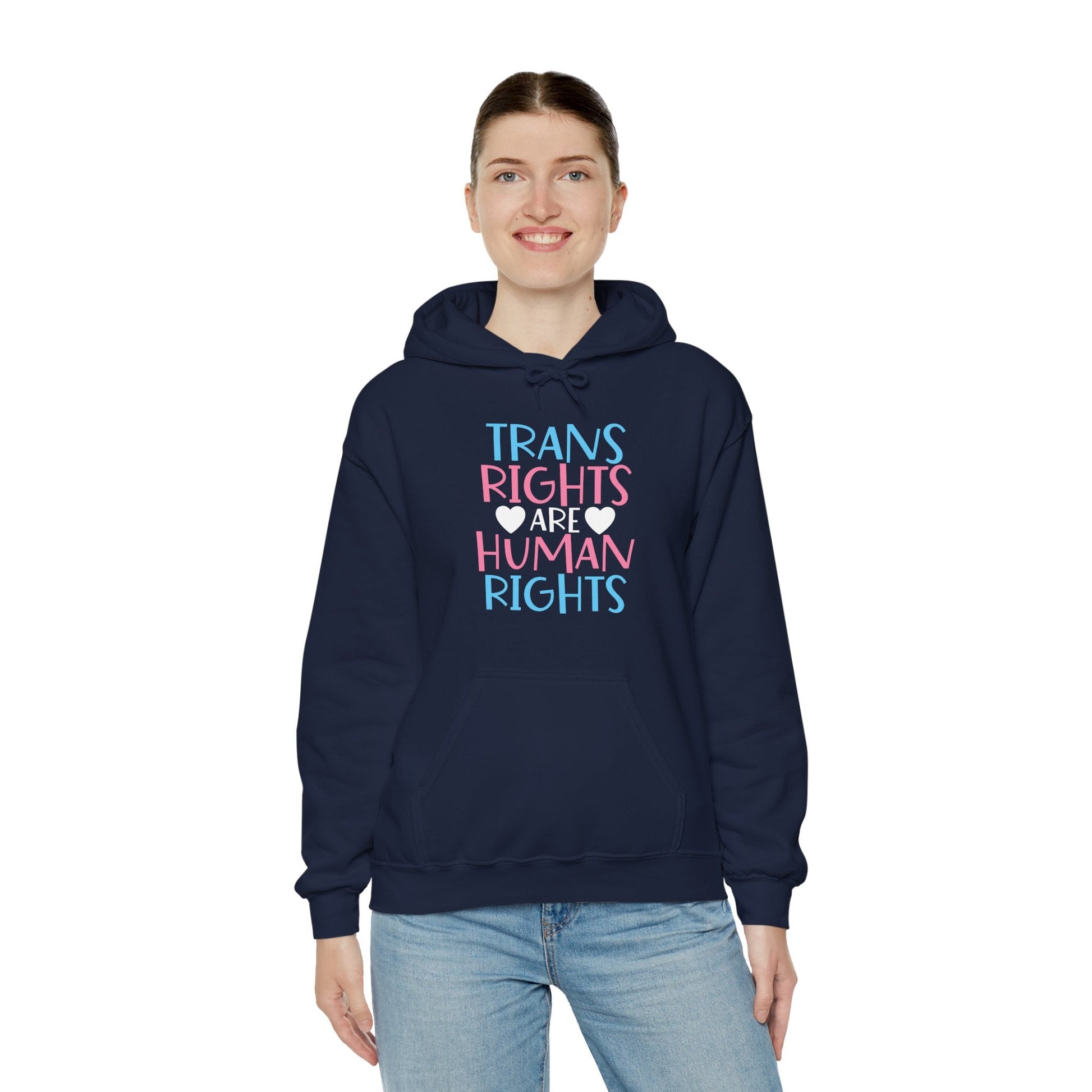 Trans Rights are Human Rights Hoodie - Hoodie - The Lucky Wombat