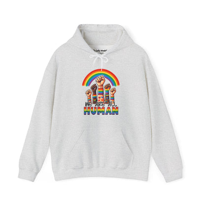 We are all humans Hoodie - Hoodie - Ash - The Lucky Wombat