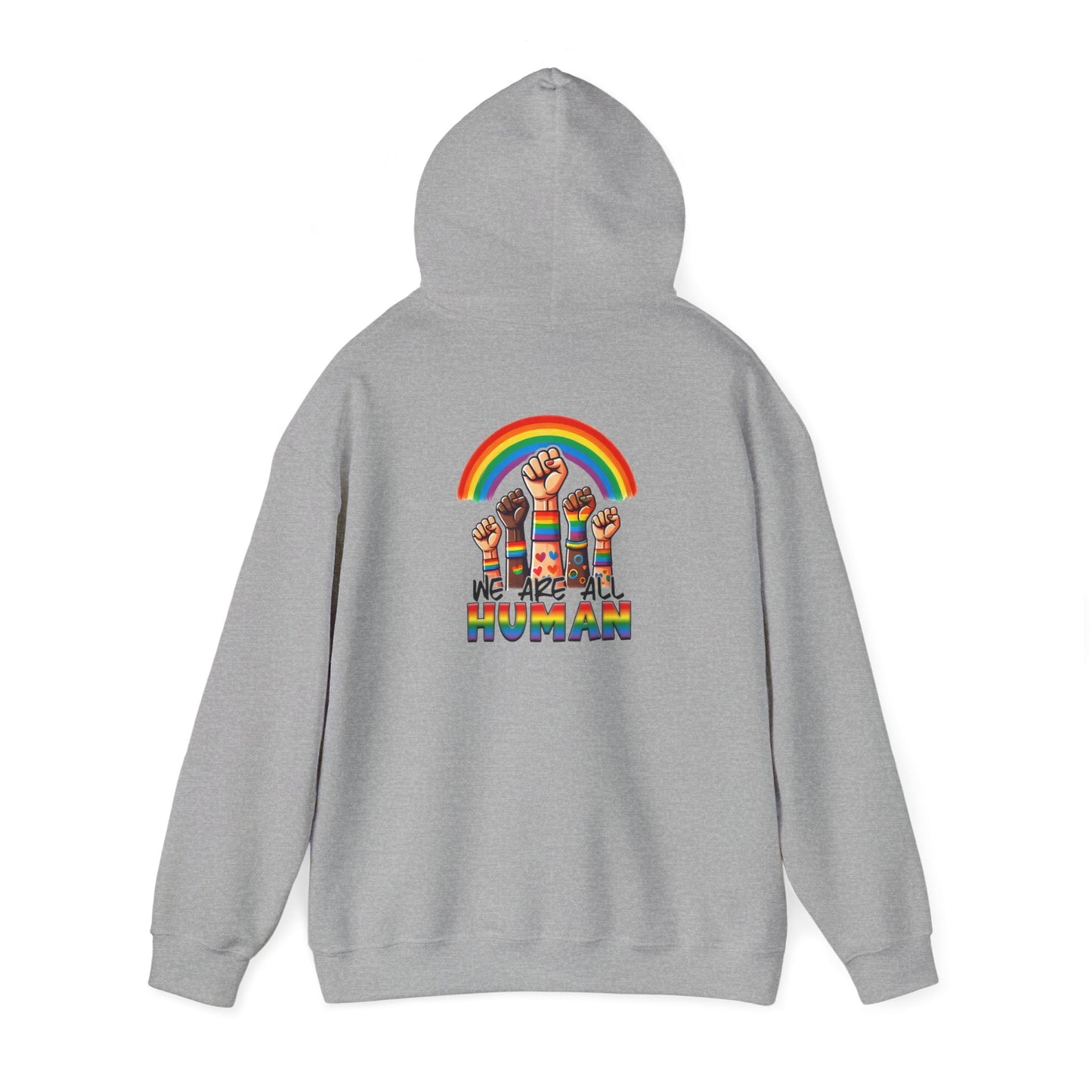 We are all humans Hoodie - Hoodie - Light Blue - The Lucky Wombat