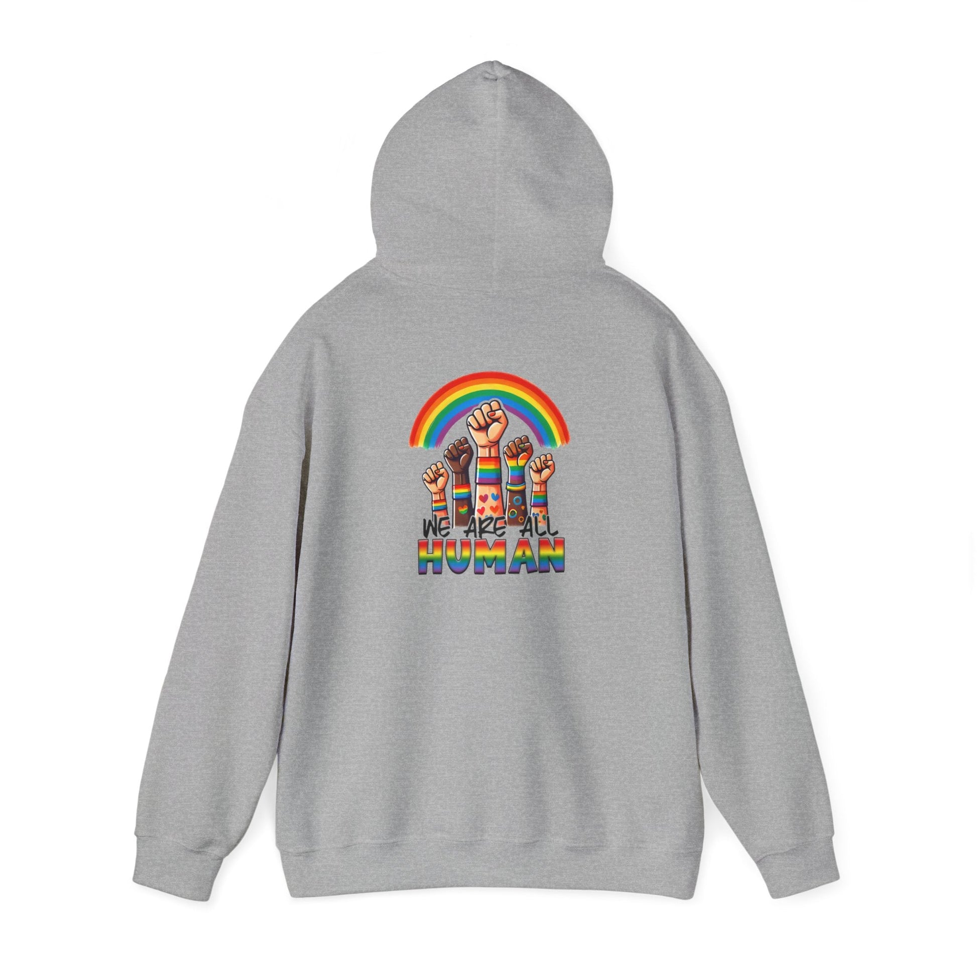 We are all humans Hoodie - Hoodie - Light Blue - The Lucky Wombat