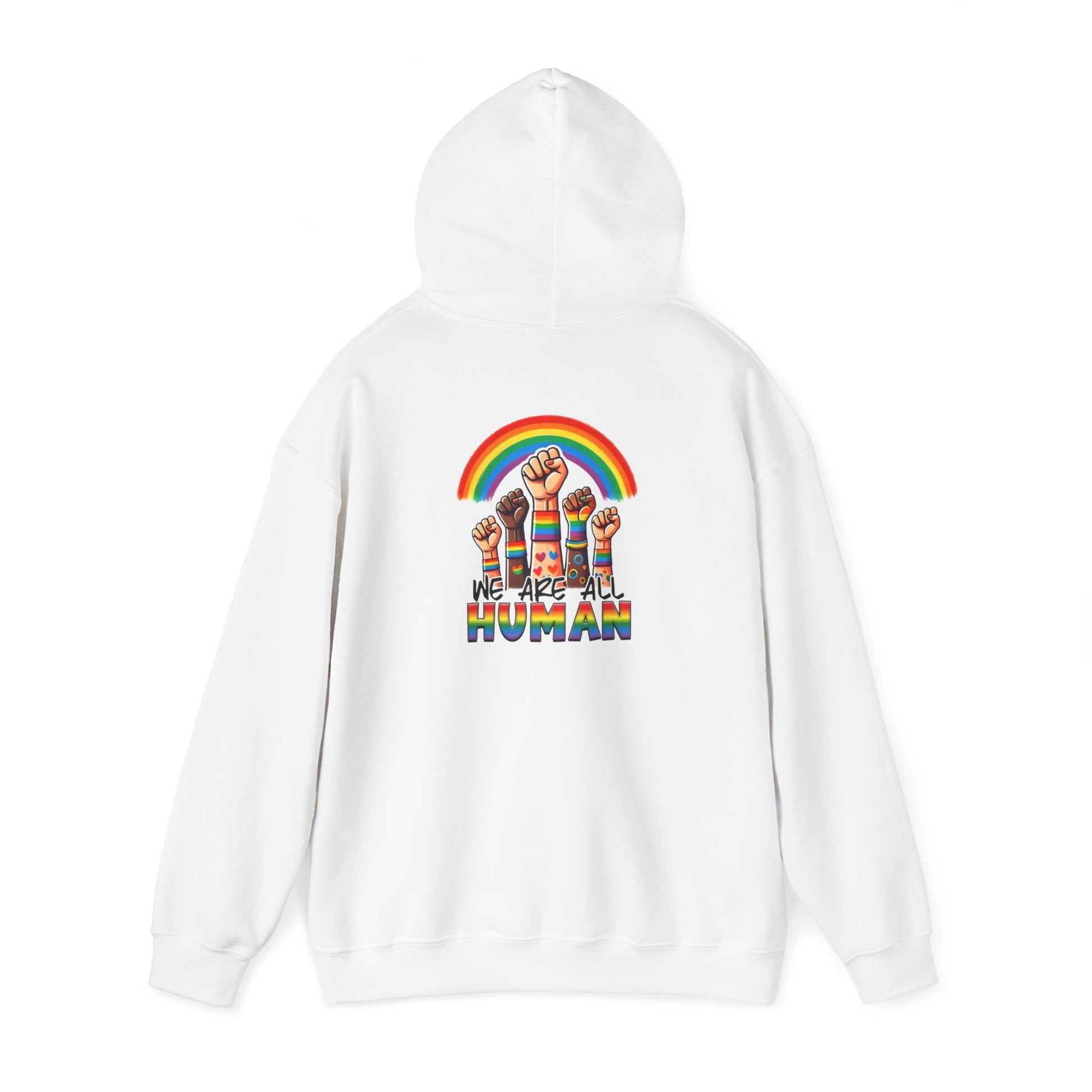 We are all humans Hoodie - Hoodie - Light Blue - The Lucky Wombat