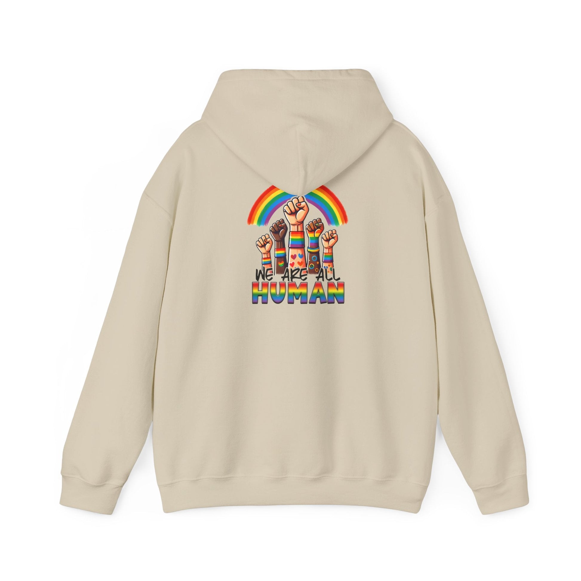 We are all humans Hoodie - Hoodie - Light Blue - The Lucky Wombat