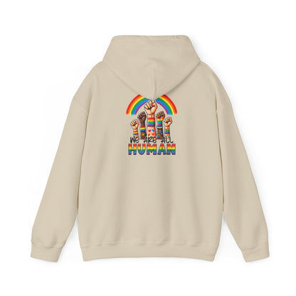 We are all humans Hoodie - Hoodie - Light Blue - The Lucky Wombat