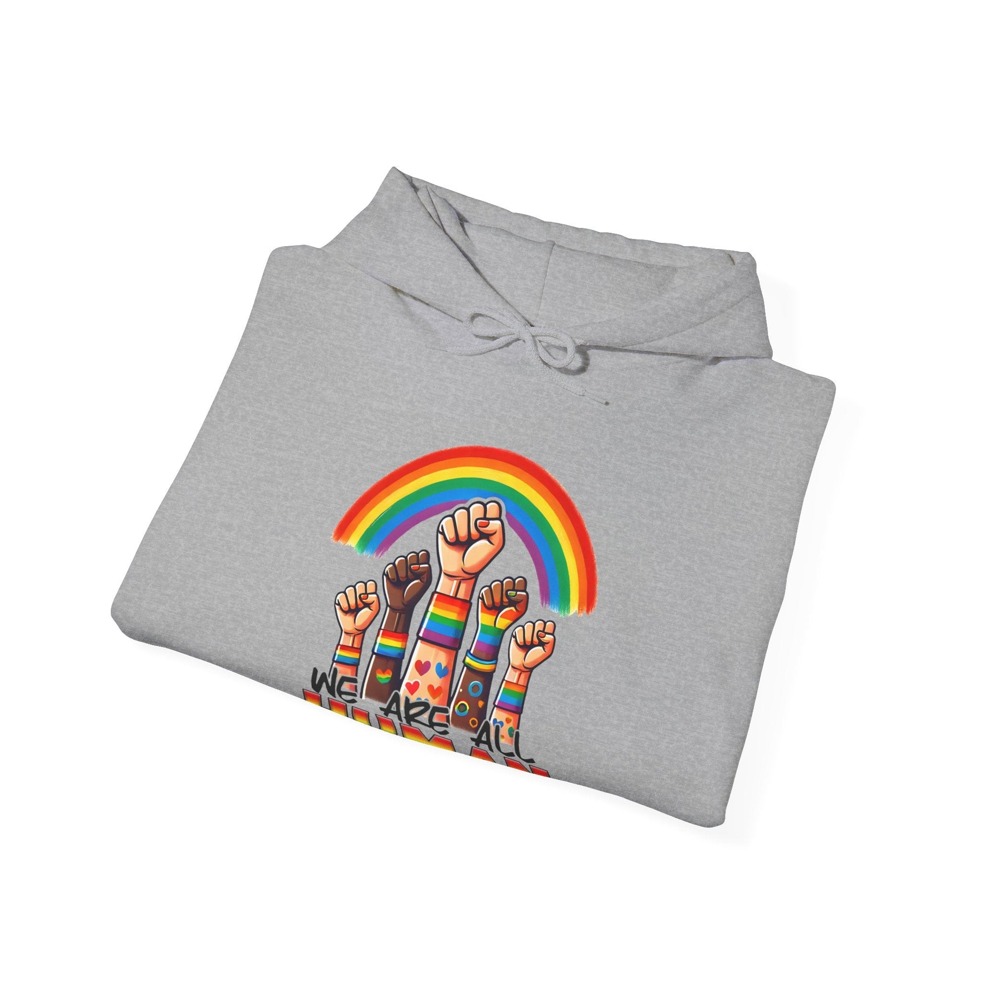 We are all humans Hoodie - Hoodie - Light Blue - S The Lucky Wombat