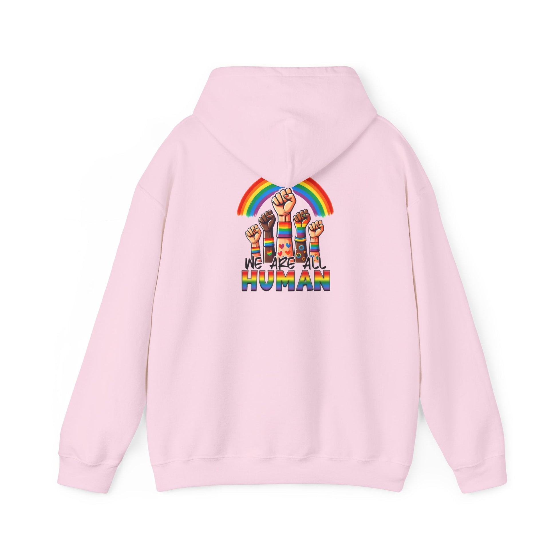 We are all humans Hoodie - Hoodie - Light Blue - The Lucky Wombat