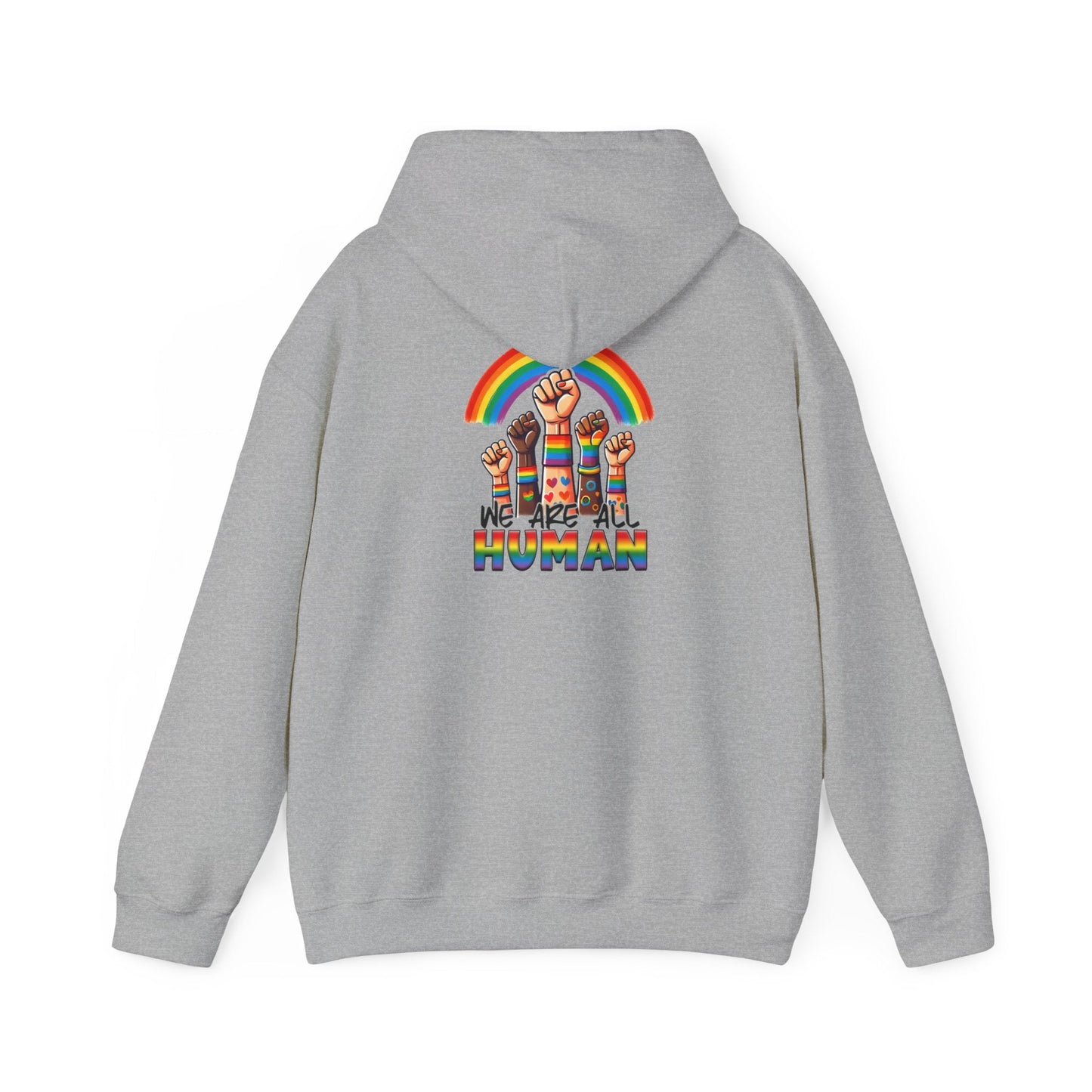 We are all humans Hoodie - Hoodie - Light Blue - The Lucky Wombat