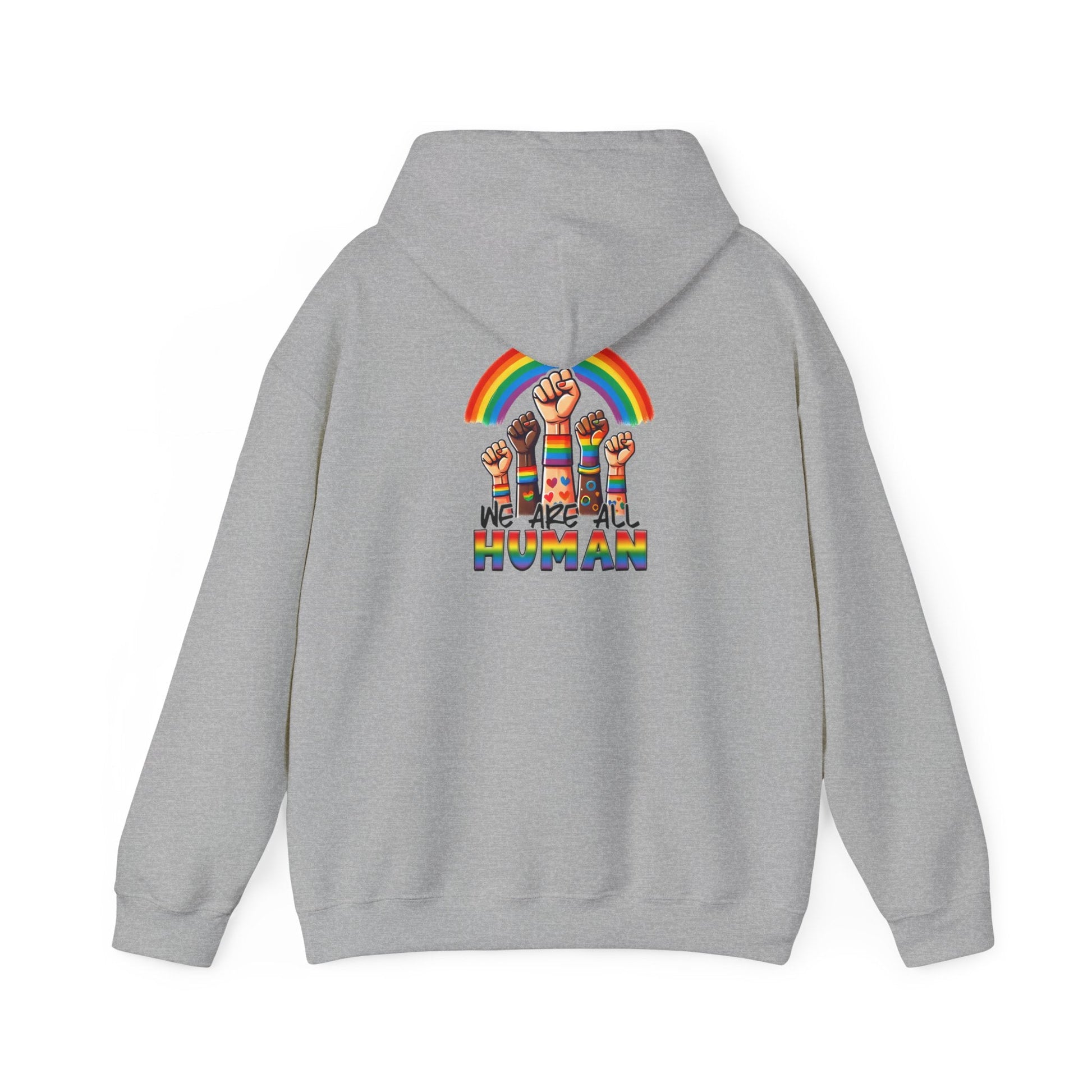 We are all humans Hoodie - Hoodie - Light Blue - The Lucky Wombat