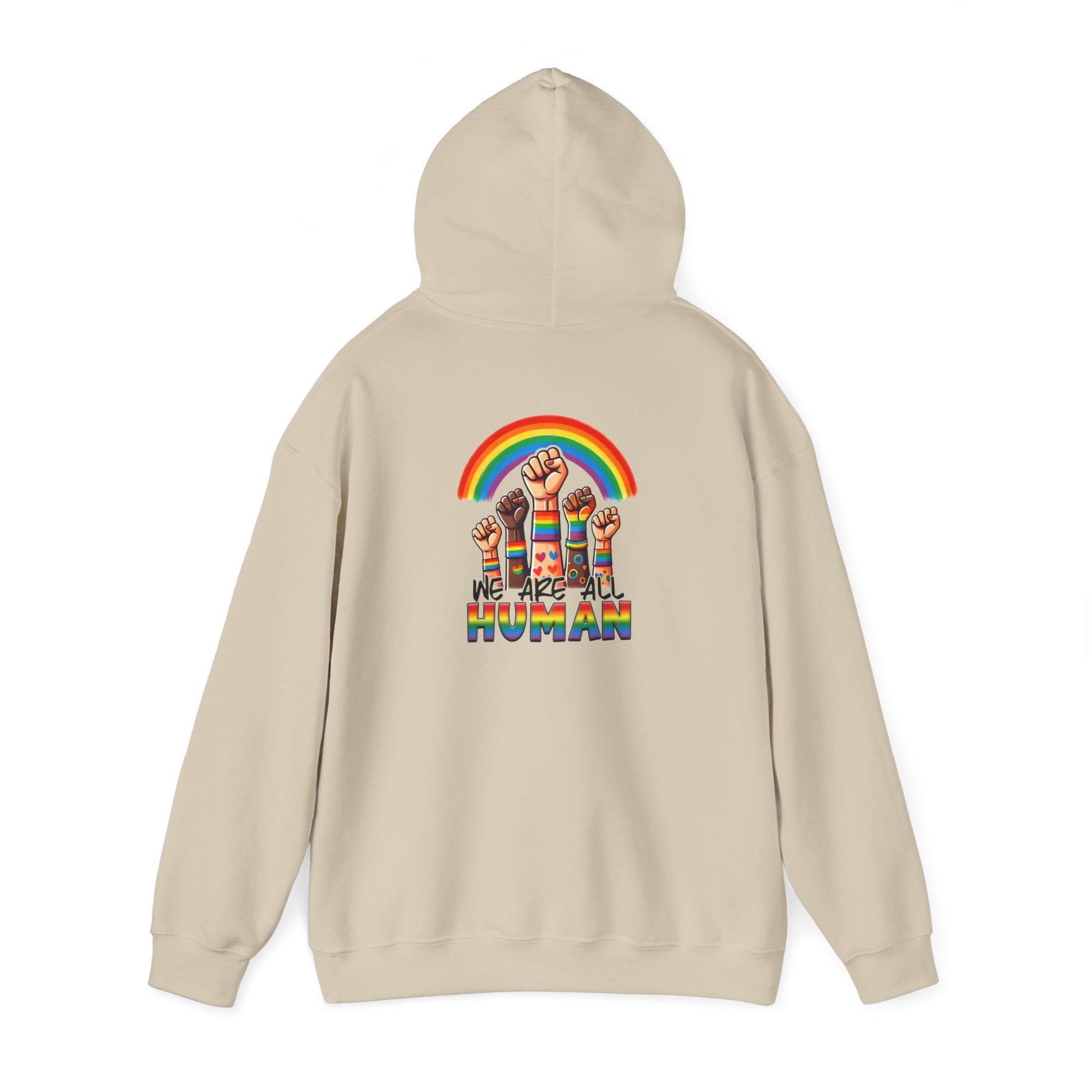 We are all humans Hoodie - Hoodie - Light Blue - The Lucky Wombat