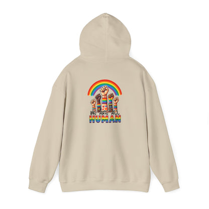 We are all humans Hoodie - Hoodie - Light Blue - The Lucky Wombat